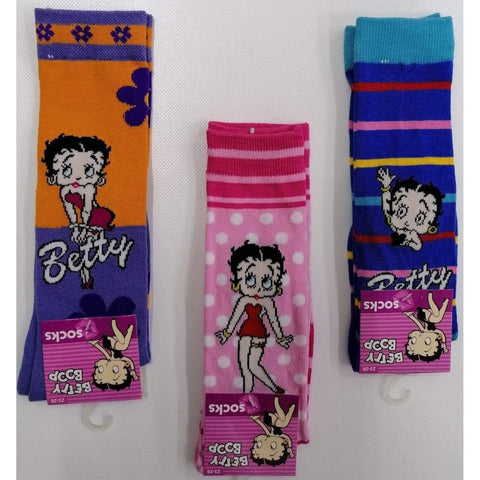 Confezione da 3 paia di calzettoni bimba in caldo cotone Betty Boop HS80473 - Caos Intimo Donna - Uomo - Bambini - Casa - Disney