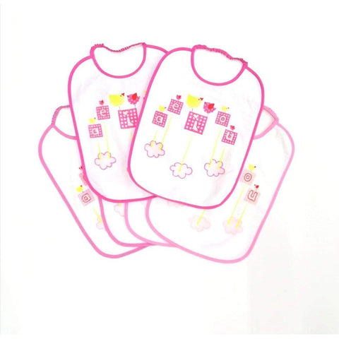 Confezione da 6 bavette gommate con elastico femmina B121/3F - Caos Intimo Donna - Uomo - Bambini - Casa - Nancy Baby