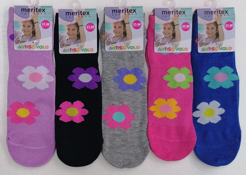 Confezione da 6 paia di calze antiscivolo bambina Meritex cotone 8004 - Caos Intimo Donna - Uomo - Bambini - Casa - Meritex