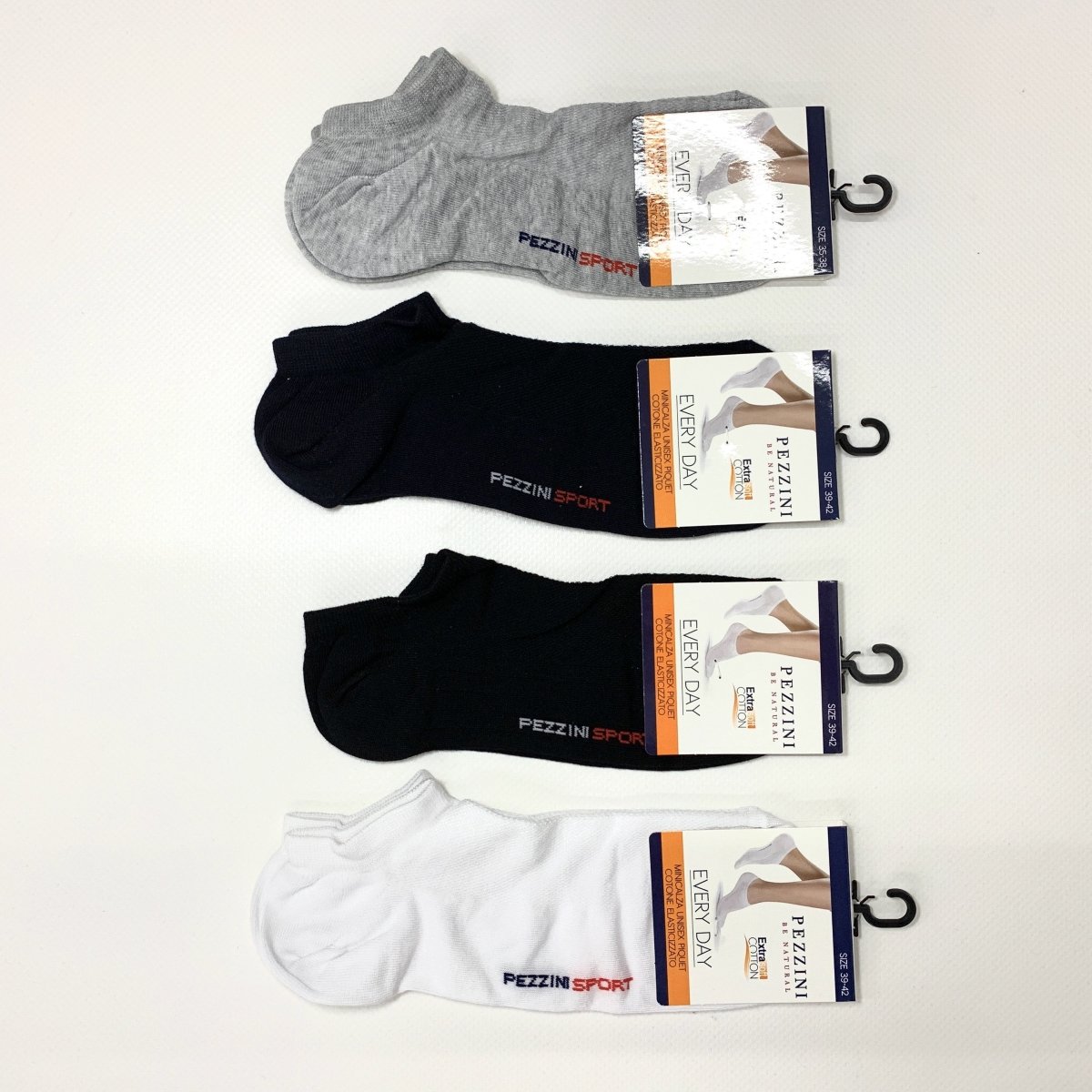 Confezione da tre paia di mini calzini uomo donna Pezzini Every Day CP101 - Caos Intimo Donna - Uomo - Bambini - Casa - Pezzini