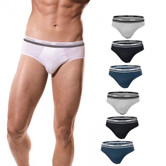 Confezione tre Slip uomo Nottingham cotone bielastico rasato tinta unita SM80 - Caos Intimo Donna - Uomo - Bambini - Casa - Nottingham