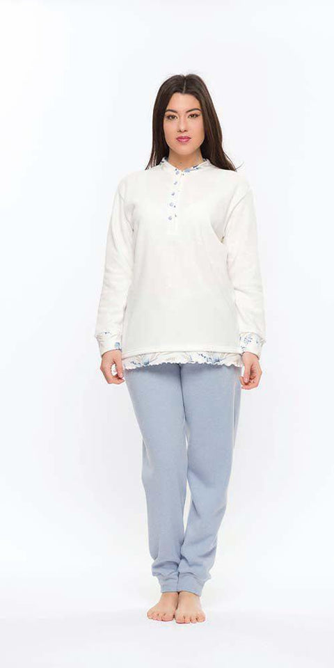 Copia del Pigiama donna invernale collo serafino punto Milano Gary flanellato S50071 - Caos Intimo Donna - Uomo - Bambini - Casa - Gary