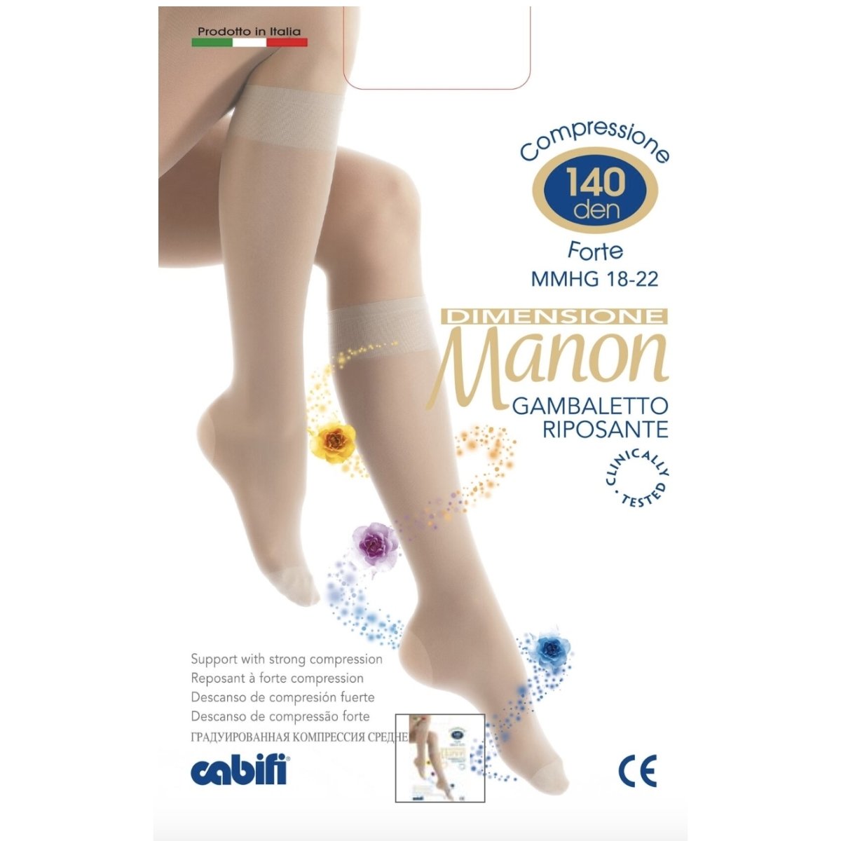 Gambaletto donna riposante Manon Cabifi 140 den compressione forte - Caos Intimo Donna - Uomo - Bambini - Casa - Cabifi