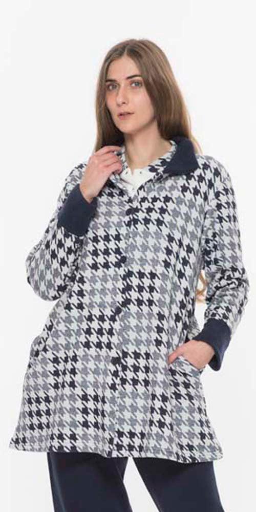 Giacca donna invernale con colletto punto Milano Gary flanellata Q50131 - Caos Intimo Donna - Uomo - Bambini - Casa - Gary