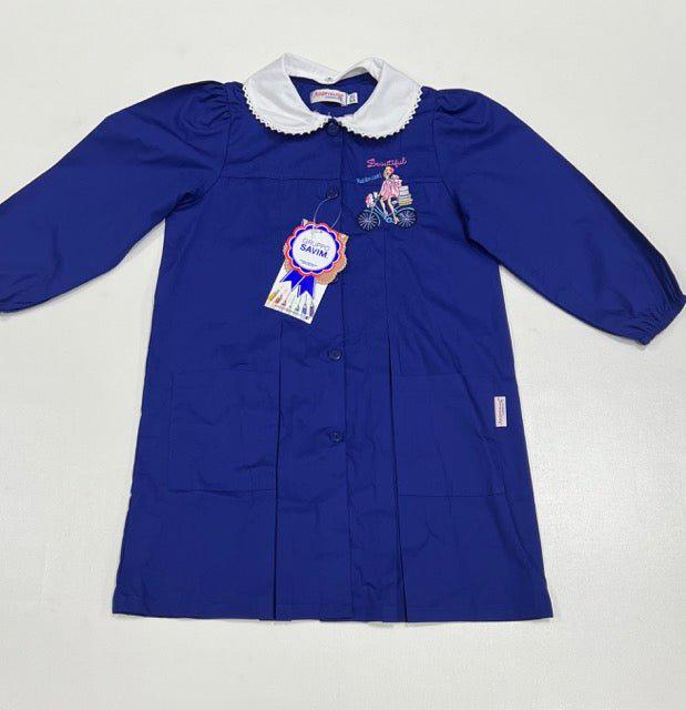 Grembiule scuola elementare bambina Ambrosino Made in Italy ricamo Beautiful O106
