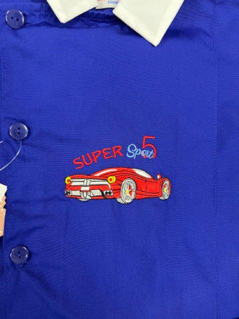 Grembiule scuola elementare bambino Ambrosino Made in Italy ricamo Super Sport O208