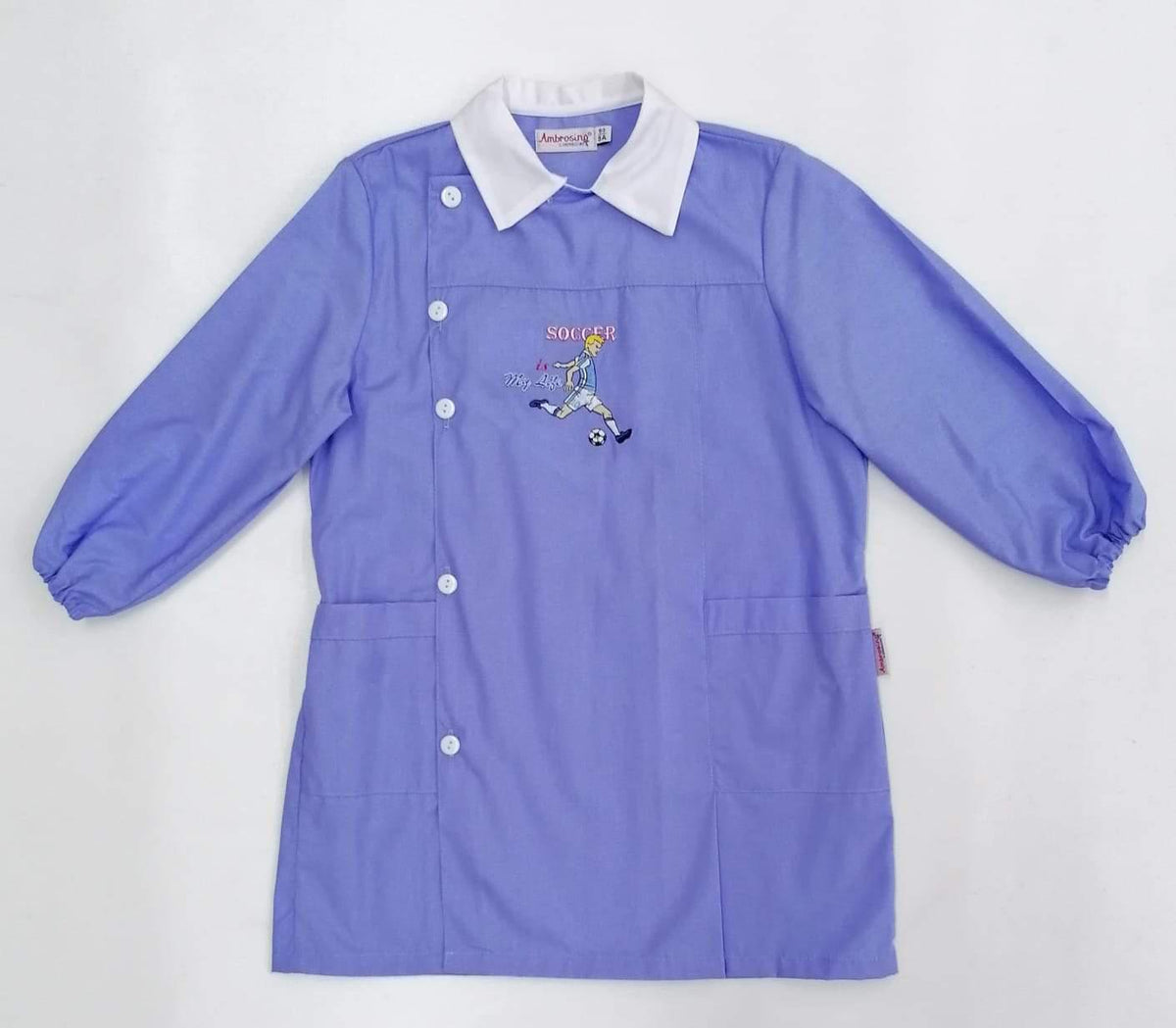 Grembiule scuola elementare bambino Ambrosino Made in Italy Soccer Calcio M209