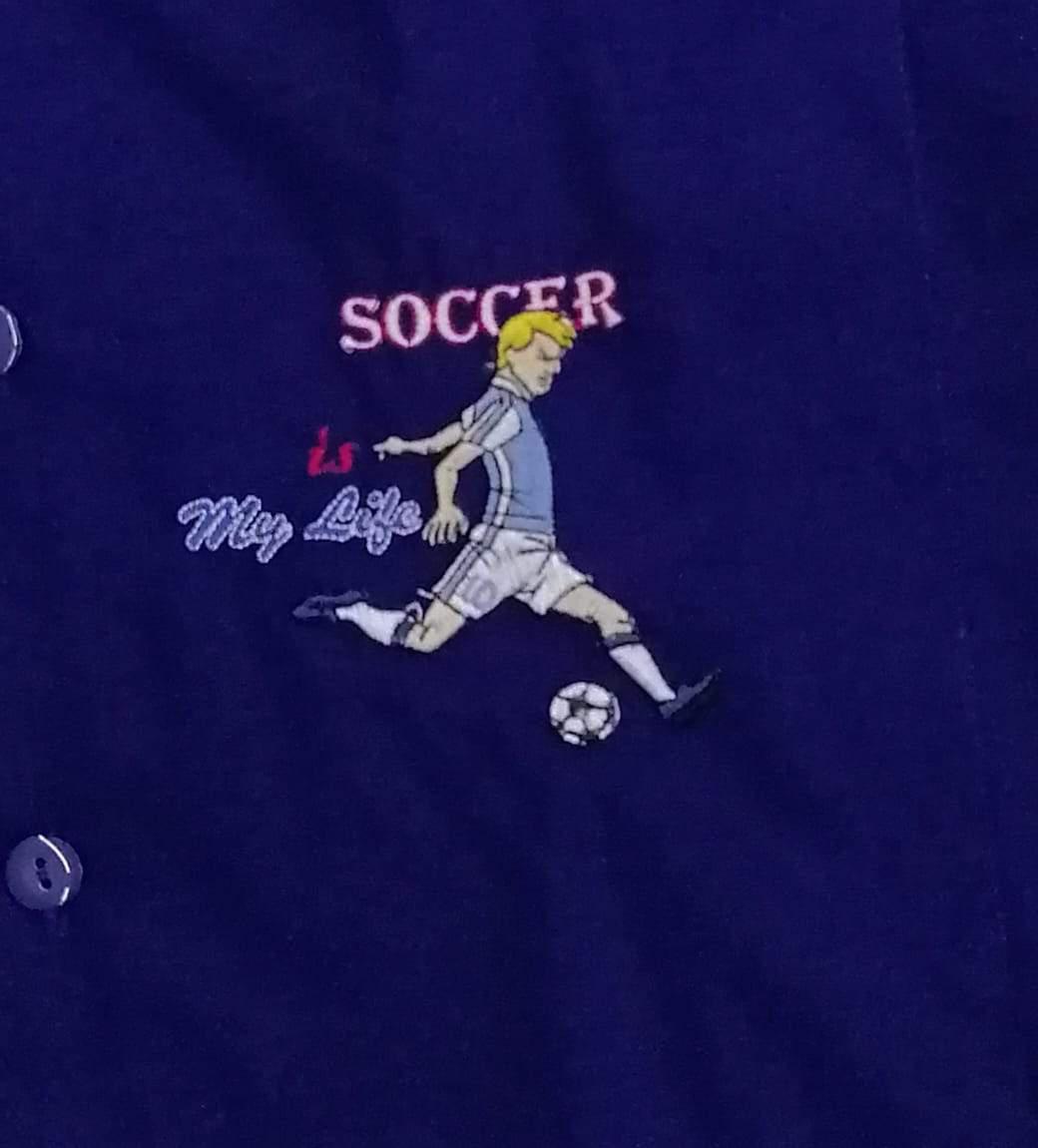 Grembiule scuola elementare bambino Ambrosino Made in Italy Soccer M209