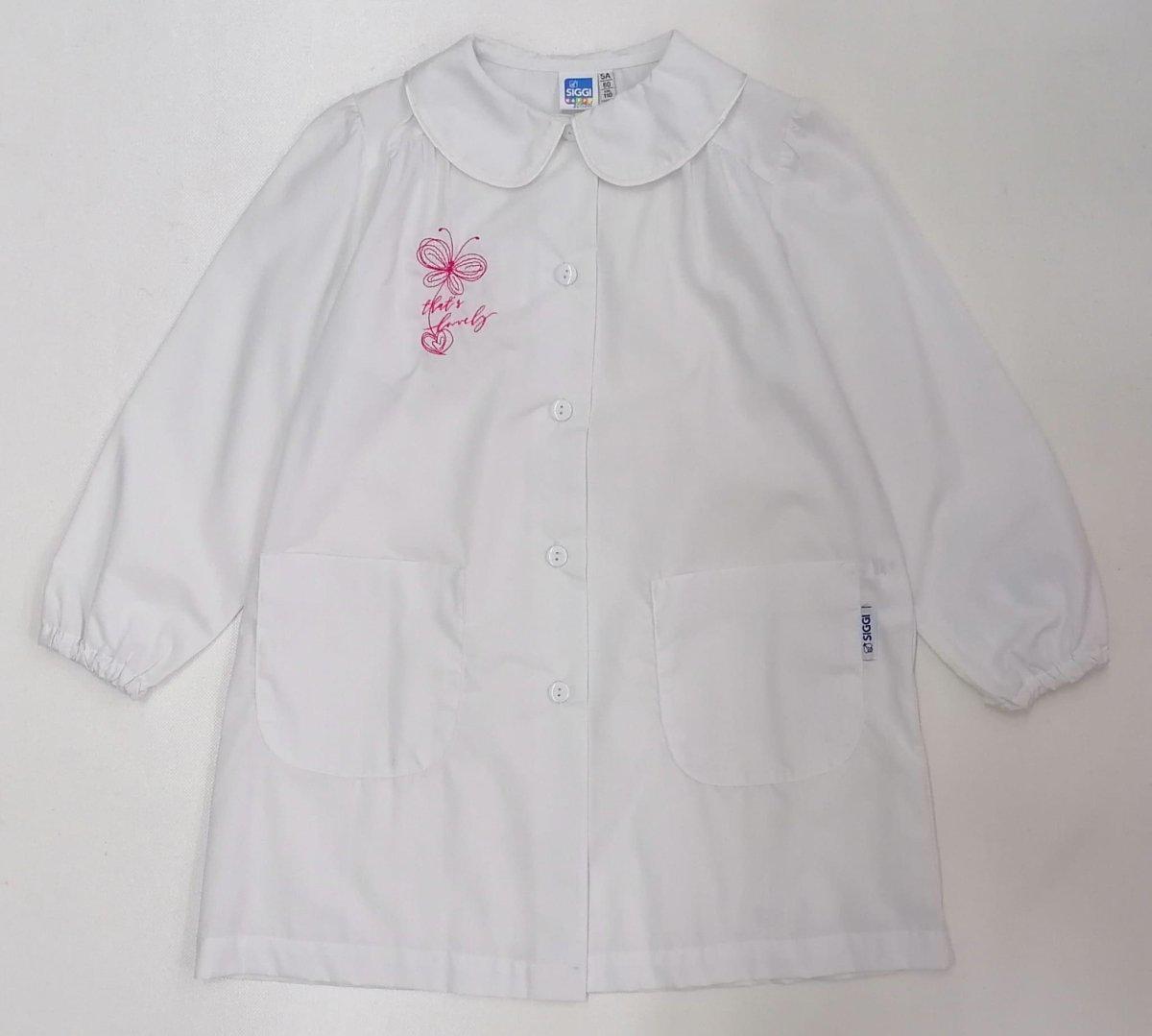 Grembiule scuola elementare bianco bambina Siggi Made in Italy That's Lovely 3768