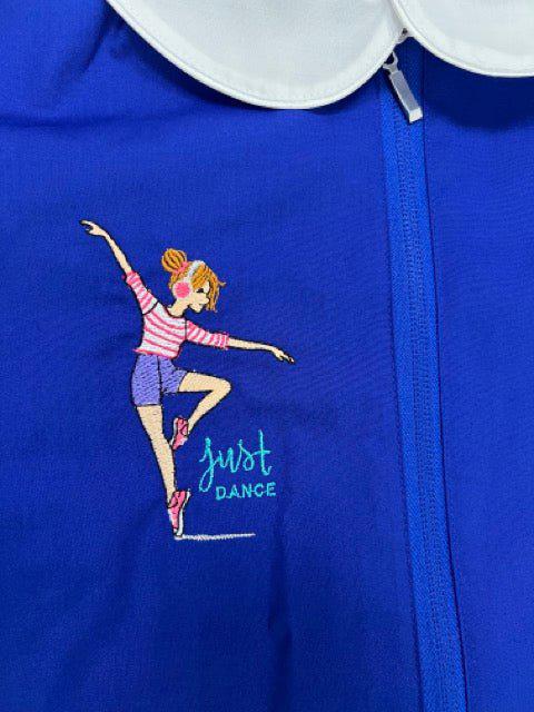 Grembiule scuola elementare blu bambina con zip Siggi Made in Italy collezione green Dance 3954