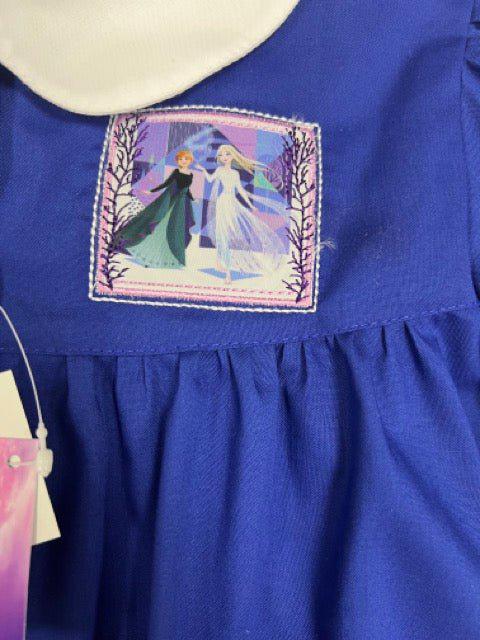 Grembiule scuola elementare Blu bambina Disney ricamo Frozen Made in Italy G202