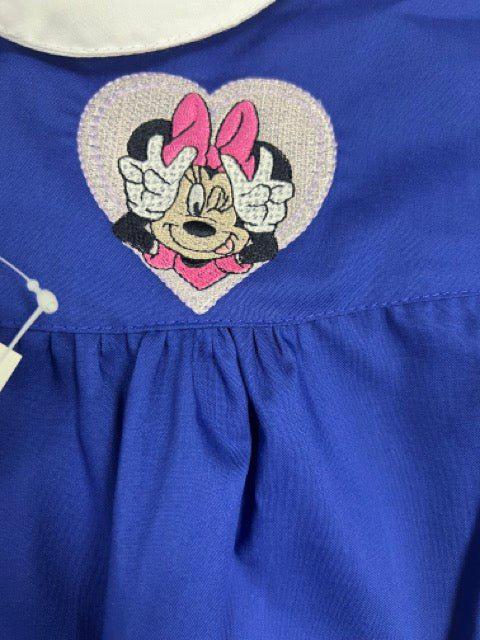 Grembiule scuola elementare Blu bambina Disney ricamo Minnie Made in Italy G204