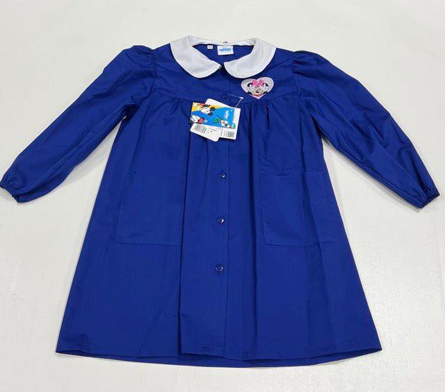 Grembiule scuola elementare Blu bambina Disney ricamo Minnie Made in Italy G204