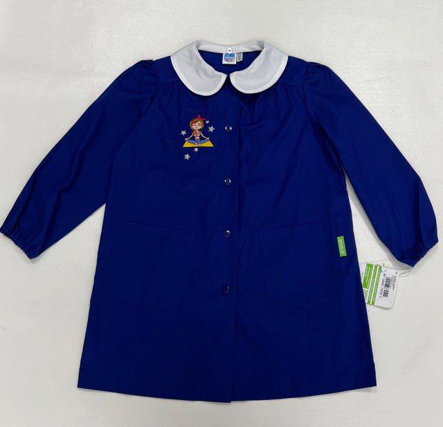 Grembiule scuola elementare blu bambina Siggi Made in Italy collezione green Yoga 3953