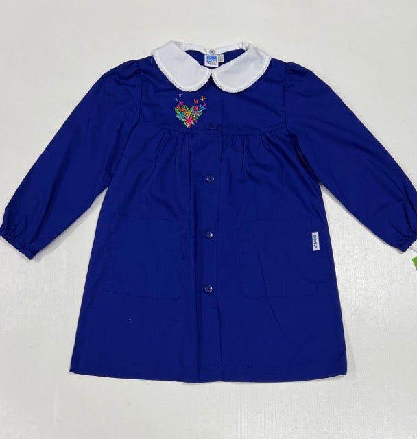 Grembiule scuola elementare blu bambina Siggi Made in Italy Love 3904