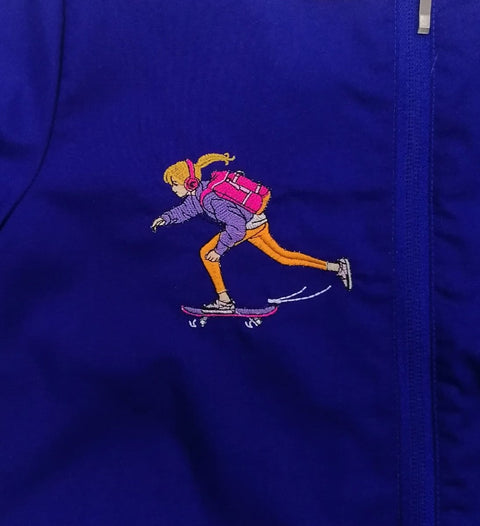 Grembiule scuola elementare blu bambina Siggi Made in Italy ricamo Skate con zip 3778 - Caos Intimo Donna - Uomo - Bambini - Casa - Siggi