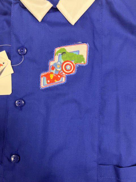 Grembiule scuola elementare blu bambino Marvel Avengers Made in Italy G505