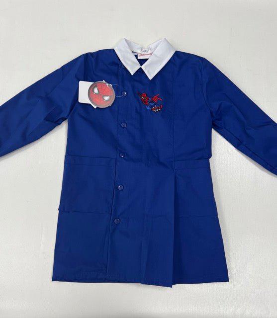 Grembiule scuola elementare blu bambino Marvel Spiderman Made in Italy G503