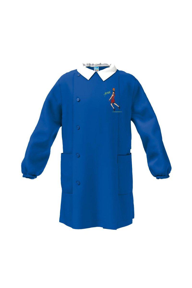 Grembiule scuola elementare blu bambino Siggi Made in Italy ricamo Basket 3785