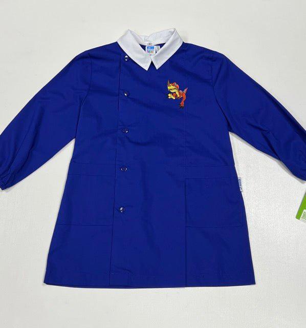 Grembiule scuola elementare blu bambino Siggi Made in Italy ricamo Dinosauro 3928