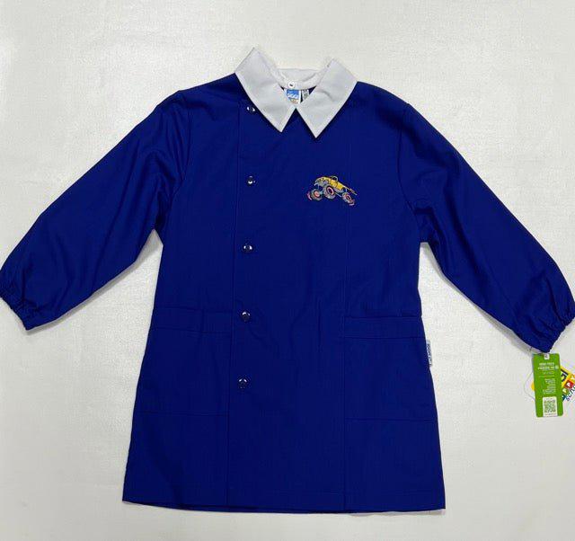 Grembiule scuola elementare blu bambino Siggi Made in Italy ricamo Monster Truck 3925
