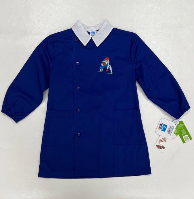 Grembiule scuola elementare blu bambino Siggi Made in Italy ricamo Portiere 3930