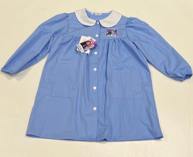 Grembiule scuola elementare celeste bambina Disney ricamo Frozen Made in Italy G202