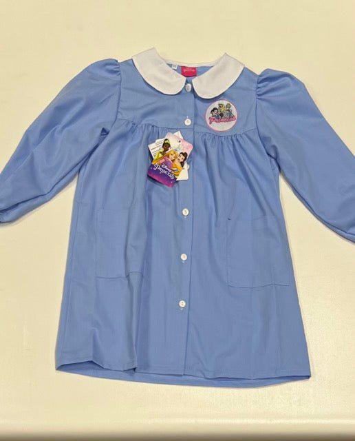 Grembiule scuola elementare celeste bambina Disney ricamo Principesse Made in Italy G203