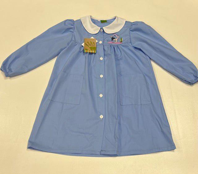 Grembiule scuola elementare celeste bambina Nazareno Gabrielli Made in Italy Yoga 0844