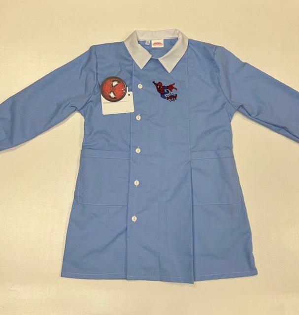 Grembiule scuola elementare celeste bambino Marvel Spiderman Made in Italy G503
