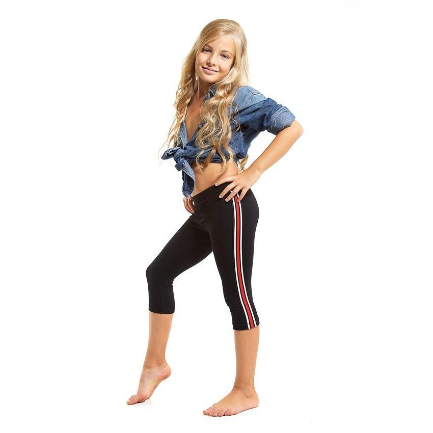 Leggings Capri bambina Jadea con bande laterali 242 - Caos Intimo Donna - Uomo - Bambini - Casa - Jadea