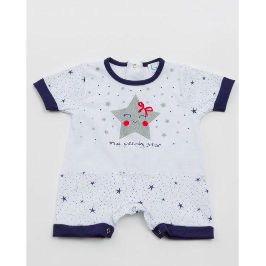 Pagliaccetto Gary Tutina Neonata 100% cotone tinta unita con stampa L7513 - Caos Intimo Donna - Uomo - Bambini - Casa - Gary