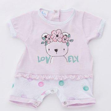 Pagliaccetto Gary Tutina Neonata 100% cotone tinta unita con stampa P7506 - Caos Intimo Donna - Uomo - Bambini - Casa - Gary