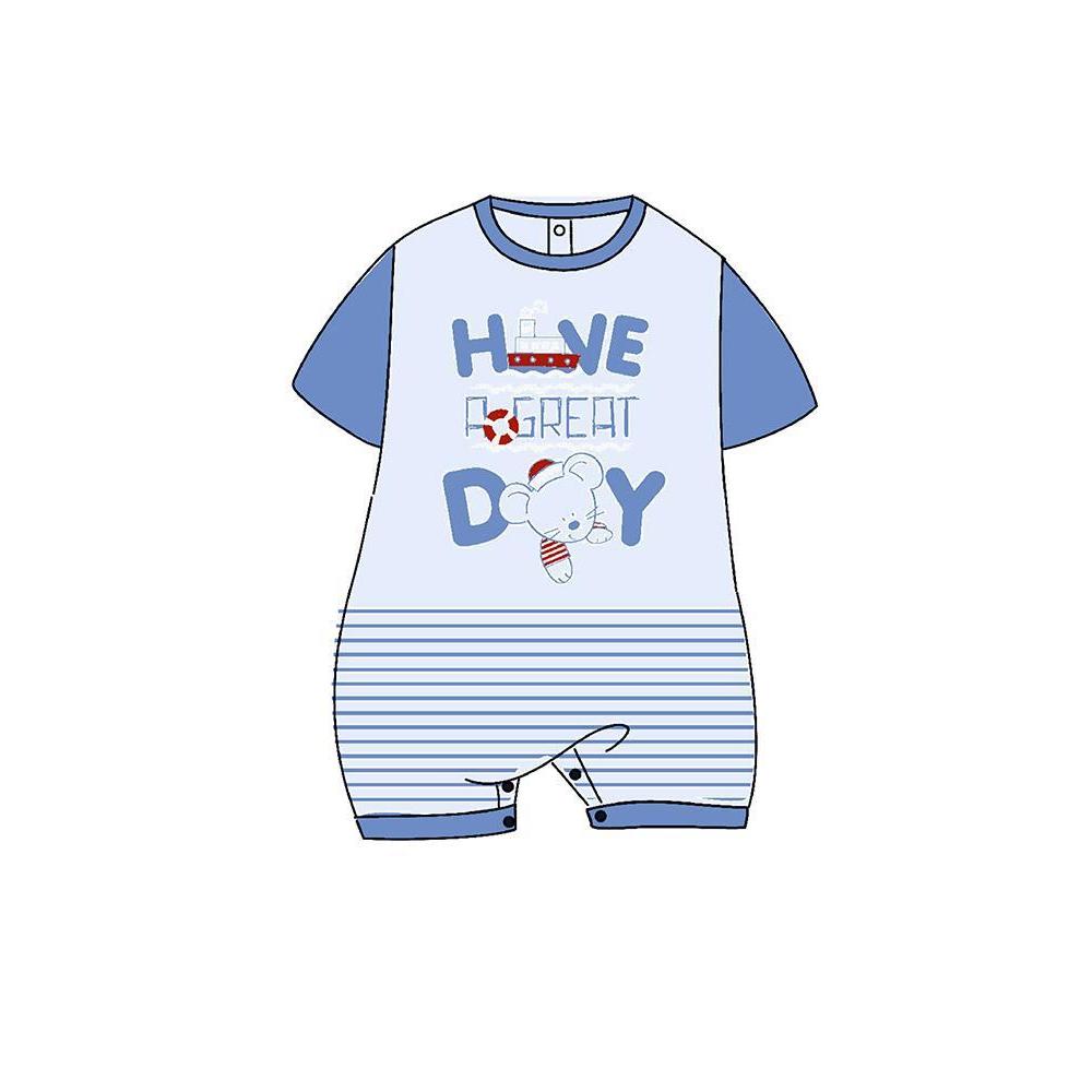 Pagliaccetto Gary Tutina Neonato 100% cotone tinta unita con stampa L7508 - Caos Intimo Donna - Uomo - Bambini - Casa - Gary
