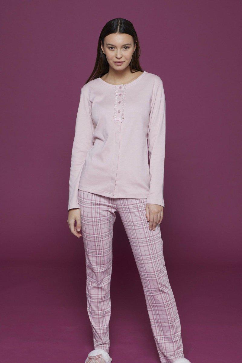 Pigiama aperto donna in caldo cotone interlock invernale Noidinotte Martina FA7885 - Caos Intimo Donna - Uomo - Bambini - Casa - Noidinotte