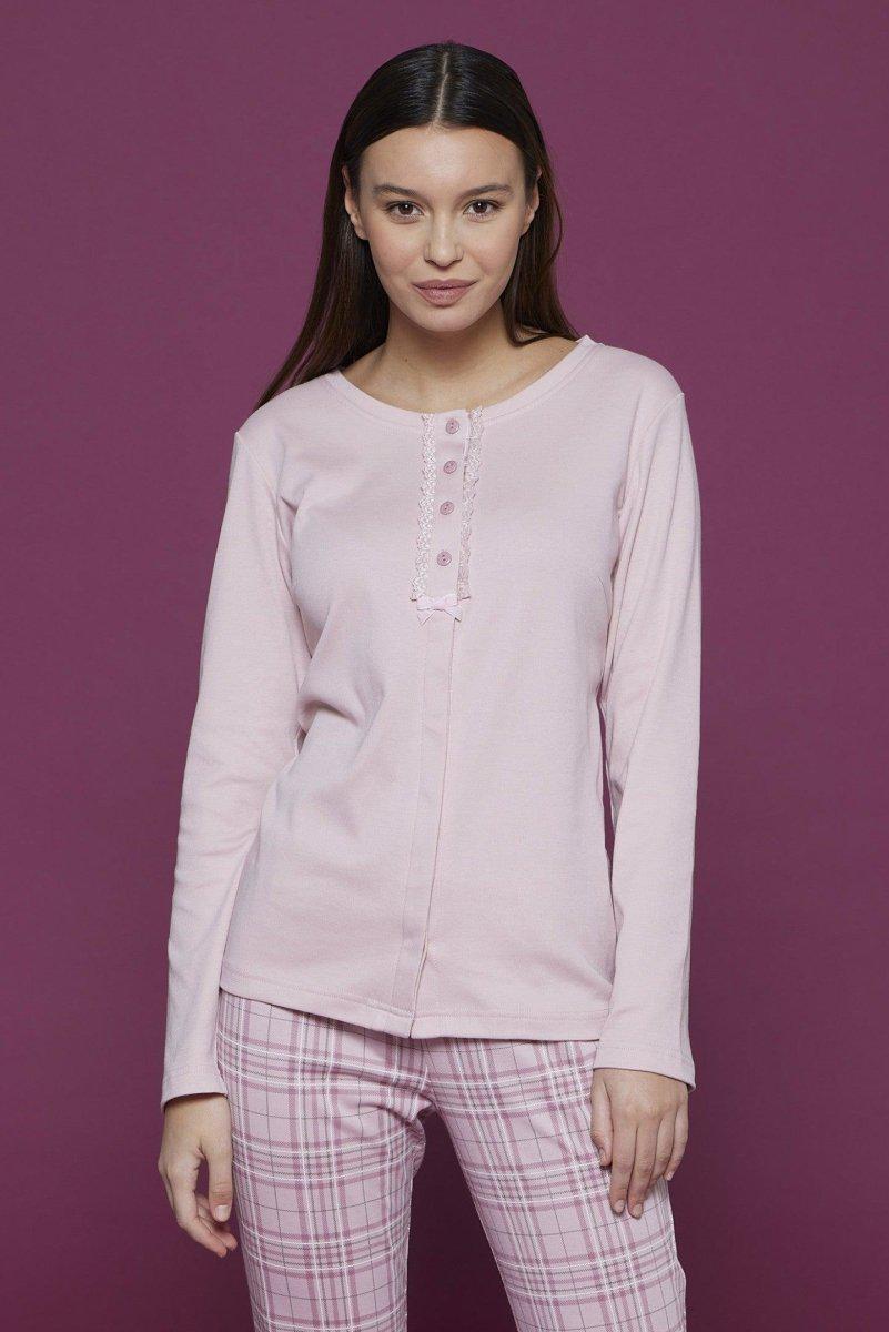 Pigiama aperto donna in caldo cotone interlock invernale Noidinotte Martina FA7885 - Caos Intimo Donna - Uomo - Bambini - Casa - Noidinotte