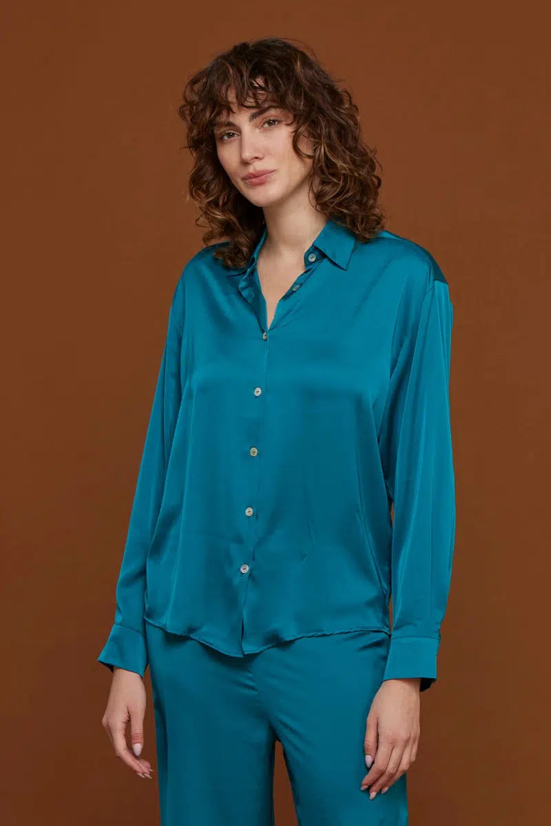 Pigiama aperto donna in raso Noidinotte FA8395 - Caos Intimo Donna - Uomo - Bambini - Casa - Noidinotte
