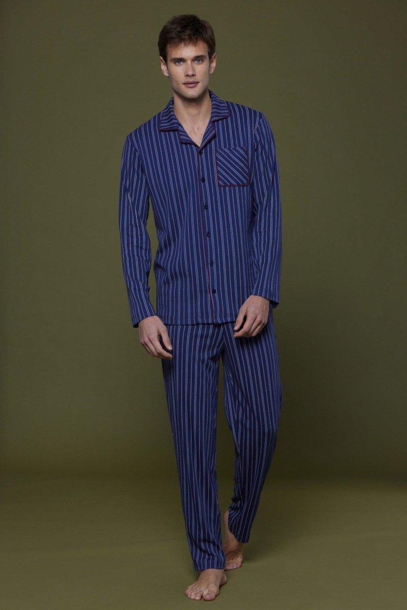 Pigiama aperto uomo in caldo cotone martin righe Noidinotte FC2523 - Caos Intimo Donna - Uomo - Bambini - Casa - Noidinotte