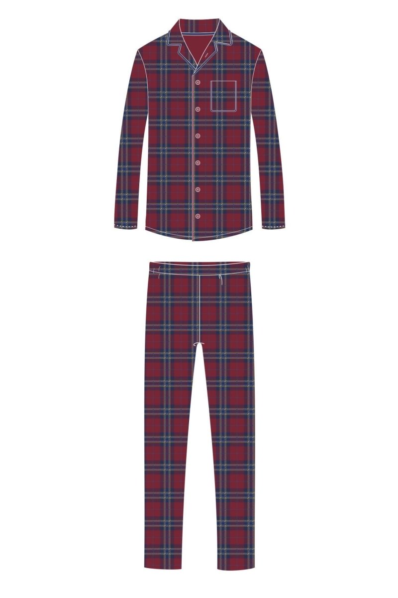 Pigiama aperto uomo in caldo cotone scozzese Noidinotte FC2533 - Caos Intimo Donna - Uomo - Bambini - Casa - Noidinotte