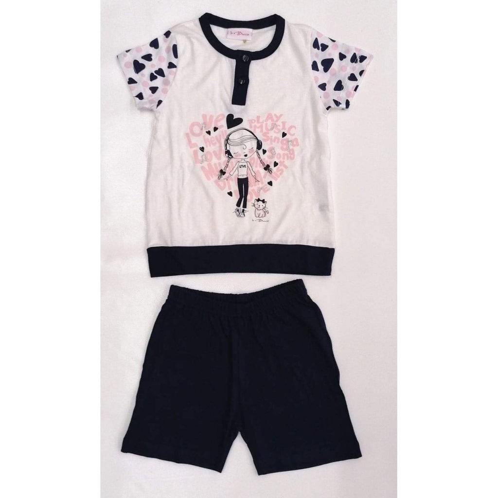 Pigiama bambina cotone Io&Buccia corto SGC10157B - Caos Intimo Donna - Uomo - Bambini - Casa - Buccia Di Mela