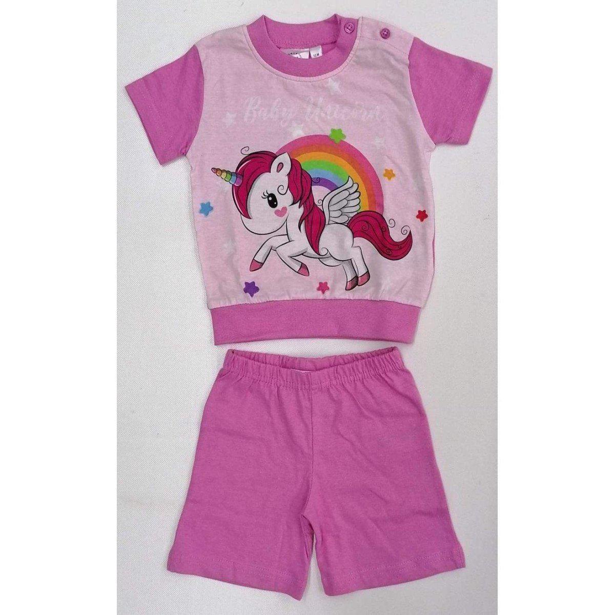 Pigiama bimba cotone Disney Unicorno corto 1434 - Caos Intimo Donna - Uomo - Bambini - Casa - Disney