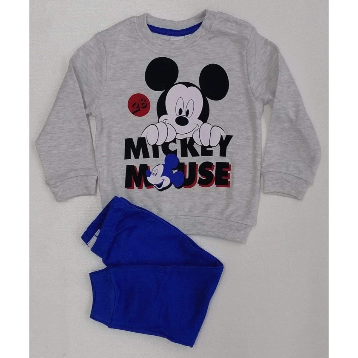 Pigiama caldo cotone Mickey Disney interlock neonato baby Dy32P8770