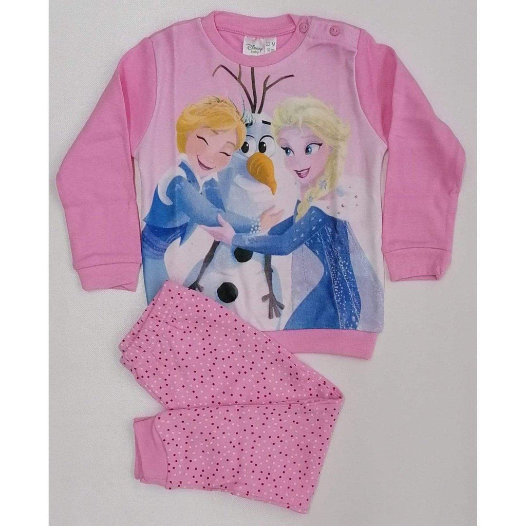 Pigiama caldo cotone neonata bambina Frozen Disney interlock baby 45713 - Caos Intimo Donna - Uomo - Bambini - Casa - Disney