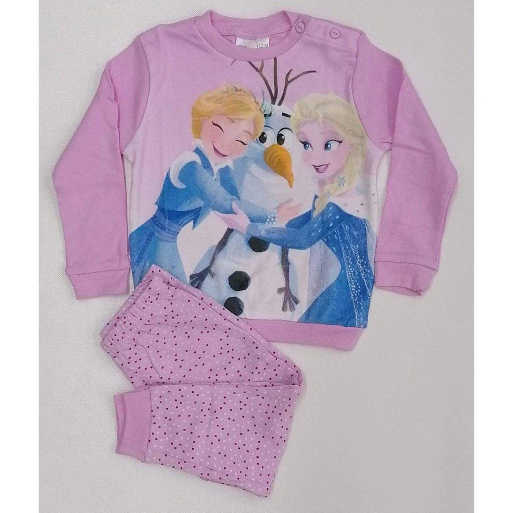 Pigiama caldo cotone neonata bambina Frozen Disney interlock baby 45713 - Caos Intimo Donna - Uomo - Bambini - Casa - Disney