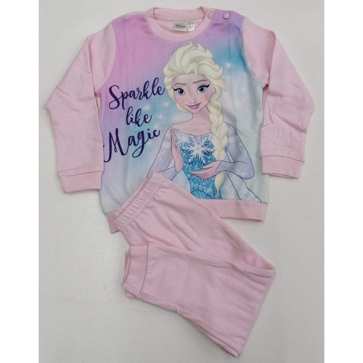 Pigiama caldo cotone neonata bambina Frozen Disney interlock baby 45714 - Caos Intimo Donna - Uomo - Bambini - Casa - Disney