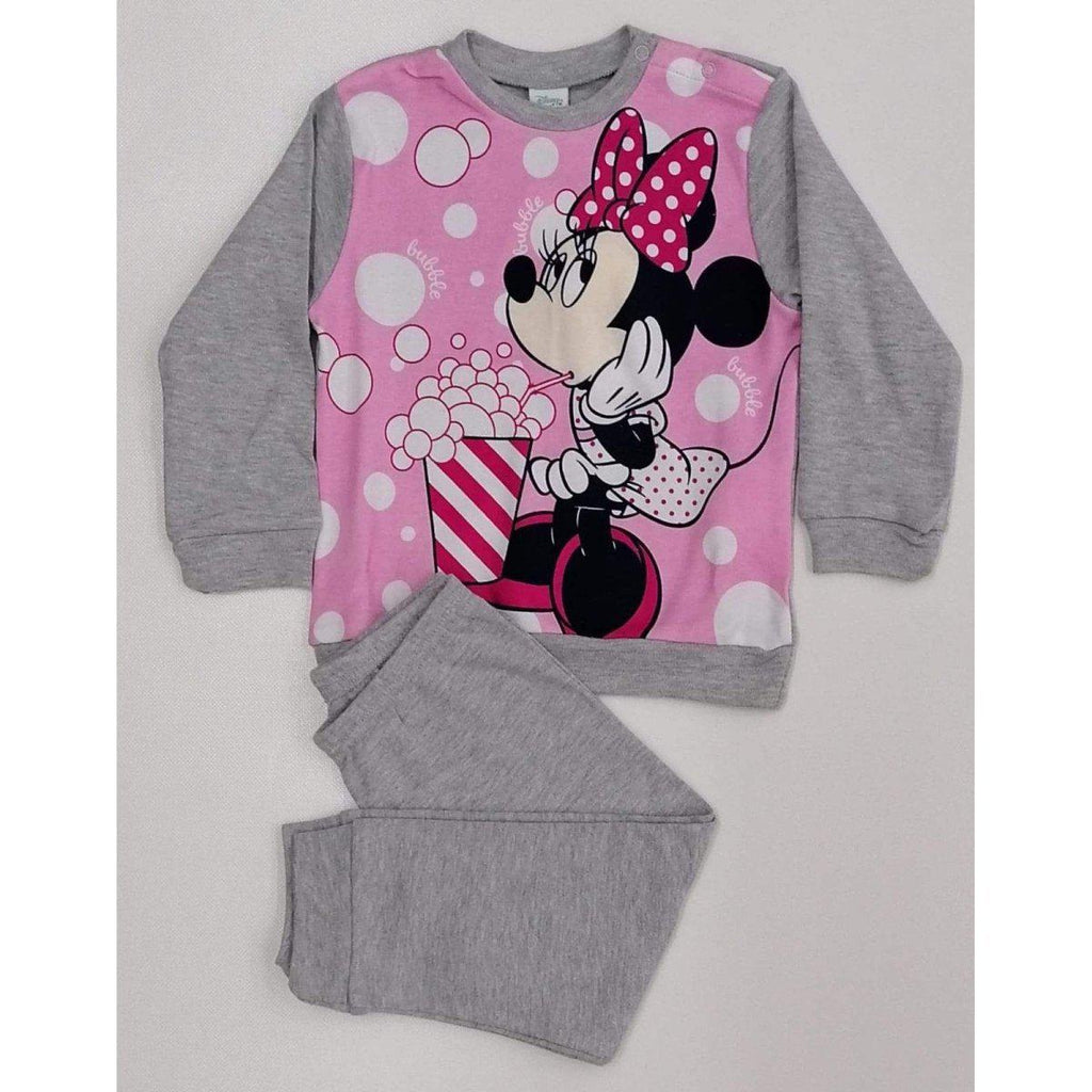 Pigiama caldo cotone neonata bambina Minnie Disney interlock baby 4112 - Caos Intimo Donna - Uomo - Bambini - Casa - Disney