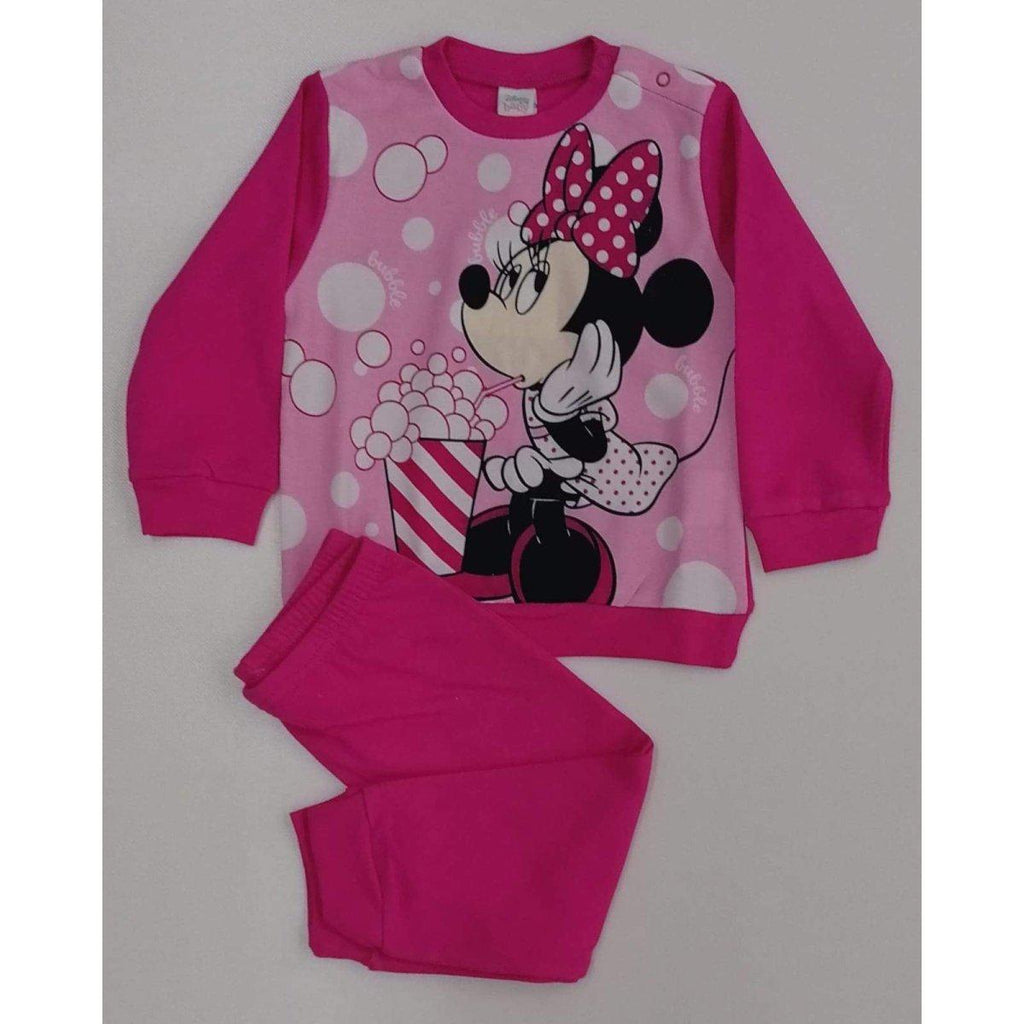 Pigiama caldo cotone neonata bambina Minnie Disney interlock baby 4112 - Caos Intimo Donna - Uomo - Bambini - Casa - Disney