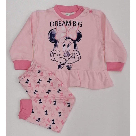 Pigiama caldo cotone neonata bambina Minnie Disney interlock baby B2WD101473 - Caos Intimo Donna - Uomo - Bambini - Casa - Disney