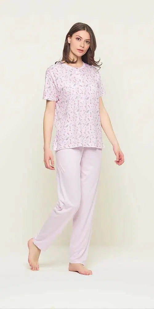 Pigiama conformato donna mezza manica Jersey Gary puro cotone U50073CONF - Caos Intimo Donna - Uomo - Bambini - Casa - Gary