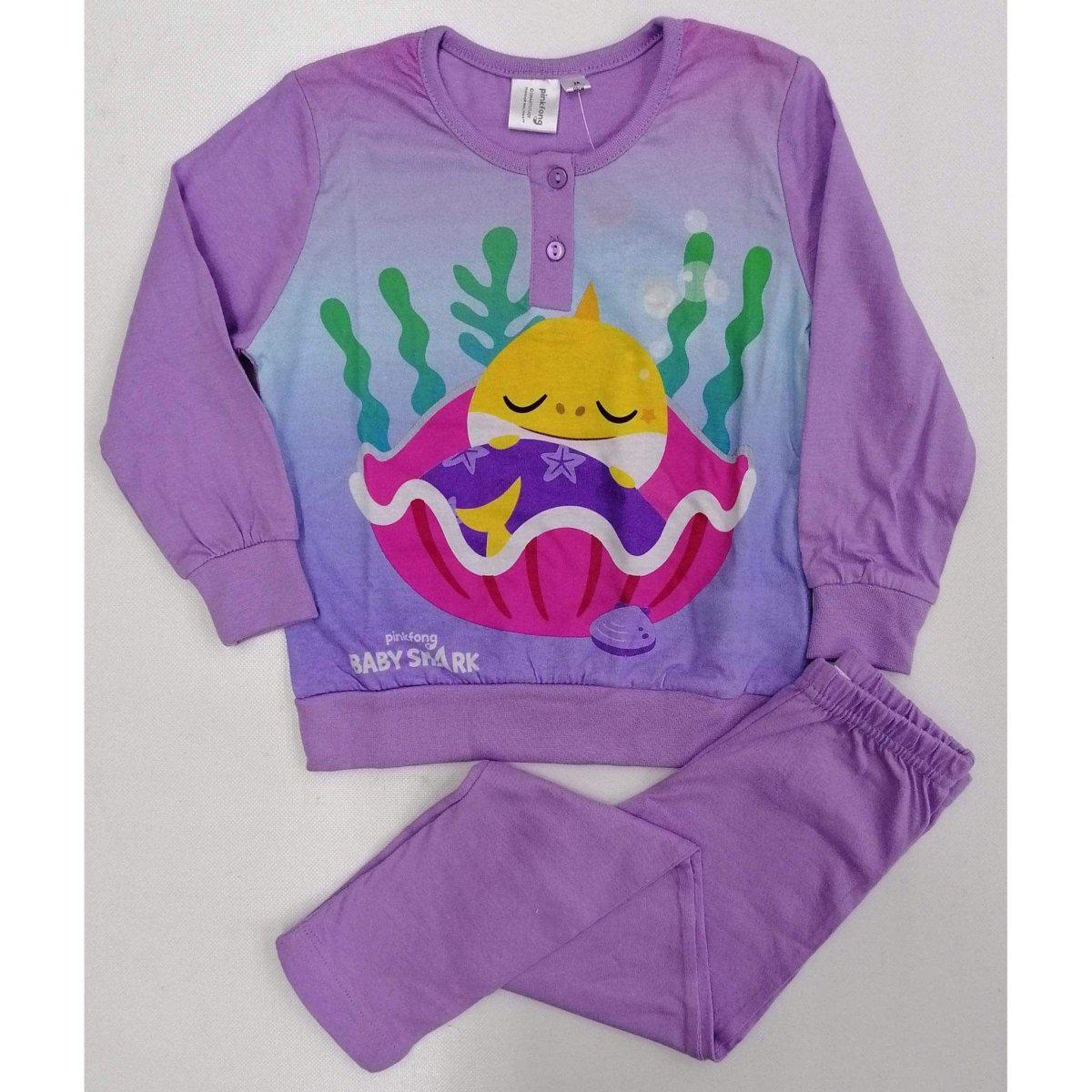 Pigiama cotone Baby Shark bambina Disney 1383 - Caos Intimo Donna - Uomo - Bambini - Casa - Disney